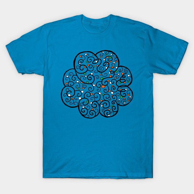 St Patrick's Day Four-Leaf Clover with Irish Vines - Line Art